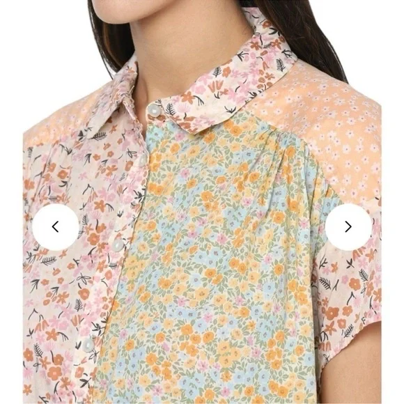 American Eagle Oversized Floral Resort Button Down Shirt - Picture 3 of 10